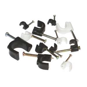 Cable Clips 3.5mm White 100box