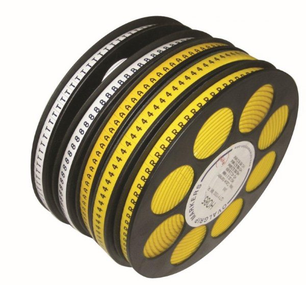 Collet Marker Black on Yellow '1'