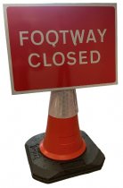 Cone Sign 600 x 450mm Footway Closed