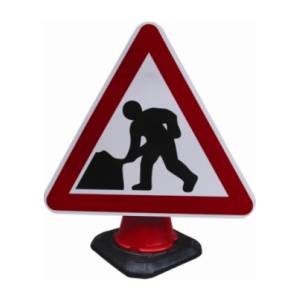 Men At Work Cone Sign 750mm TR