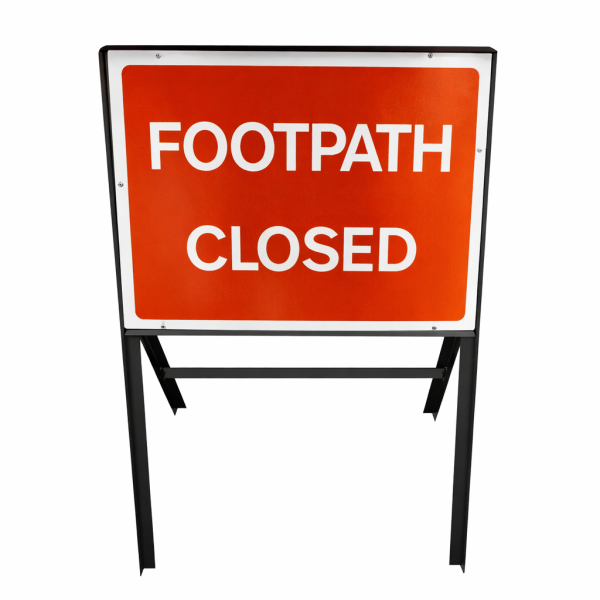 Road Signs Zintec Footpath Closed - 600 x 450mm