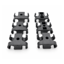 Red/White 4 Panels Metal Gate Guard + 8 Clips