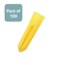 Yellow Rawl Plugs 5.0mm - Pack of 100