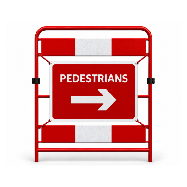 Gateguard with Sign Pedestrian Right