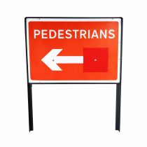 Road Signs Zintec Pedestrian Arrow Left/Right - 600 x 450mm