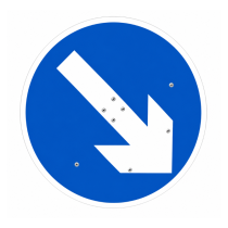 Cone Sign Reversible Keep Left/Right – 750mm