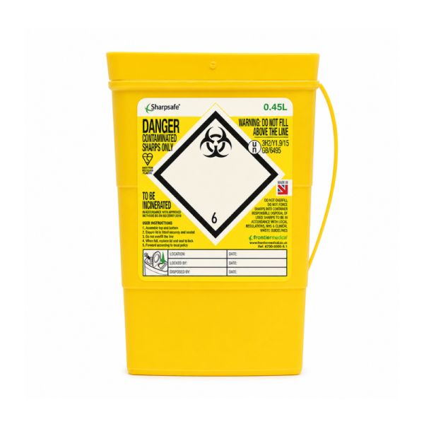 Disposable Sharps Bin - 0.45 Litres