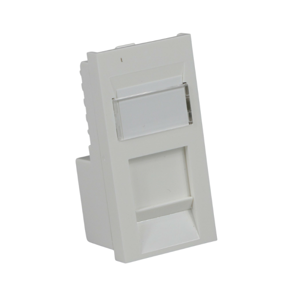 Excel Cat6 (UTP) Unscreened Low Profile RJ45 Euro Module - White - - Tel...
