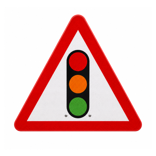 Cone Sign 'Traffic Lights'
