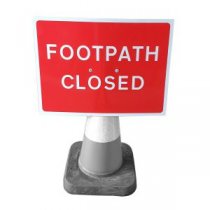 Cone Sign 'Footpath Closed' 600 x 450 mm