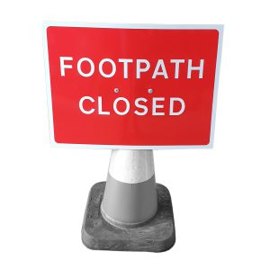 Cone Sign 'Footpath Closed' 600 x 450 mm