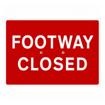 Cone Sign 'Footway Closed' - 600 x 450mm