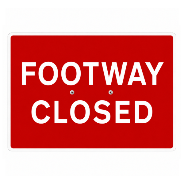 Cone Sign 'Footway Closed' - 600 x 450mm