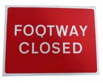 Cone Sign 600 x 450mm Footway Closed