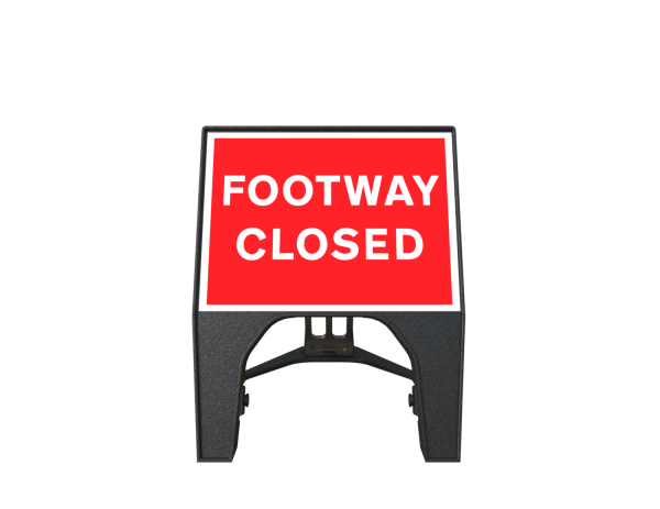 Sign Plastic 600 x 450 Footway Closed (Q Sign)