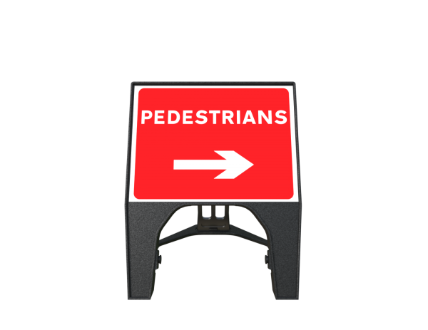 Sign Plastic 600 x 450 Pedestrian Right (Q Sign)