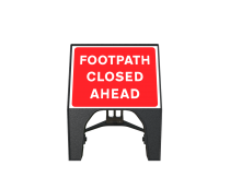 Sign Plastic 600 x 450 Footpath Closed Ahead (Q Sign)
