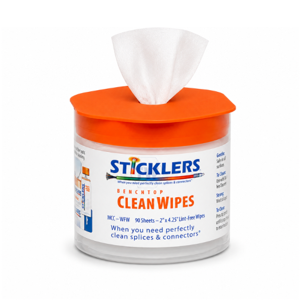 Sticklers™ CleanWipes Fibre Optic Wipes - Pack of 90