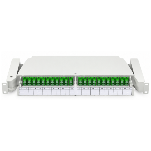 Pivoting Patch Panel – 19" 1U – 24FO – SC/APC – G.657A2