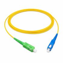 Telenco Patchcord – Yellow – Simplex – SC/APC to SC/UPC – G.657A2 – 2.0mm – 1m