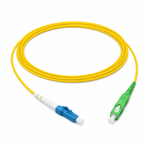 Telenco Patchcord – Yellow – Simplex – LC/UPC to SC/APC – G.657A2 – 2.0mm – 5m