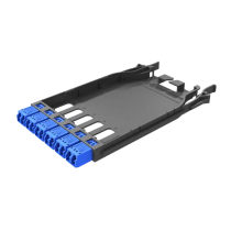 HUBER+SUHNER IANOS Patching Module 12 Fibre SM 6x LC Duplex Blue 85072924 Black