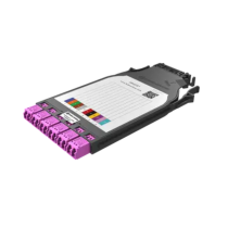 HUBER+SUHNER IANOS Splicing Module (Single) 12 Fibre MM OM4 6x LC Duplex Violet 85115850