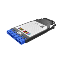 HUBER+SUHNER IANOS Splicing Module (Single) 12 Fibre SM 6x LC Duplex Blue 85115852 Black