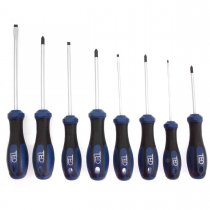 Set of 8 TED Screwdrivers - 4 Flats, 2 Phillips and 2 Pozidriv