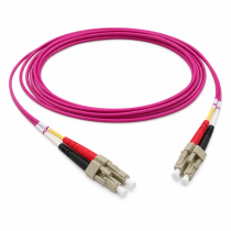 Telenco Patchcord – Magenta – Duplex – LC/UPC to LC/UPC – OM4 – 2.0mm – 1m