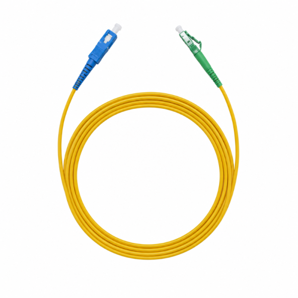 Telenco Patchcord – Yellow – Simplex – LC/APC to SC/UPC – G.657A2 – 2.0mm – 2m