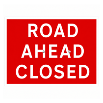 Cone Sign Road Ahead Closed - 600 x 450mm