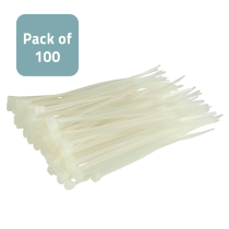 Natural Cable Tie 100mm x 2.5mm - Pack of 100
