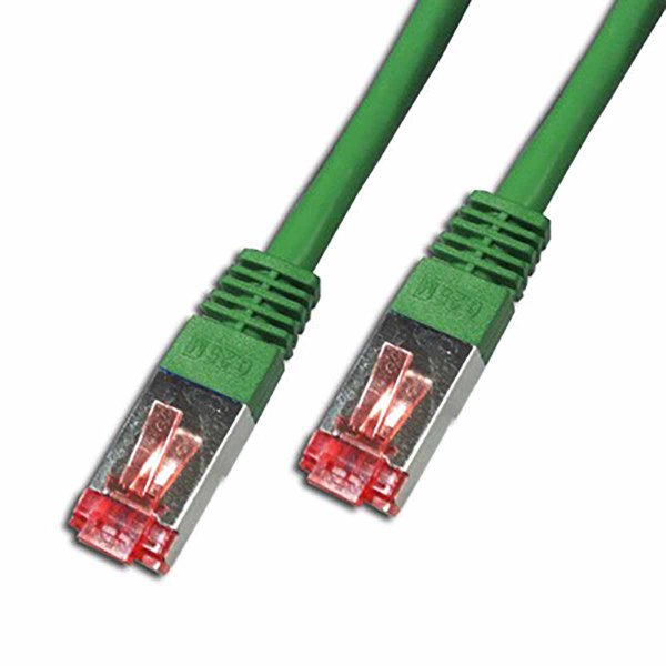 RJ45 CAT6 SSTP AWG26 LSZH green cable 5m long