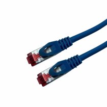 CAT6A SSTP LSZH Blue Snagless RJ45 Cord with 0.15m Test Plug