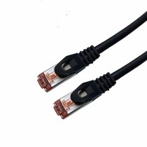 Black LSZH Snagless CAT6A SSTP RJ45 Cord with 1.5m Test Plug