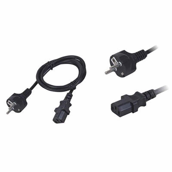 Straight 2P+T power cord / straight C13 1.80m long