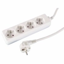 Power strip 2P+T 4 sockets white Lg 1.5m