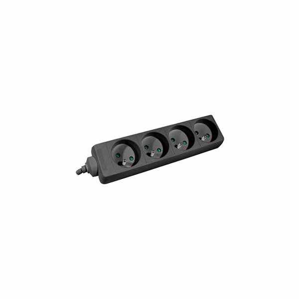 Surge protector power strip 4 outlets black Lg 1.2m