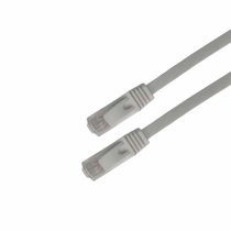 Flat CAT6A UTP RJ45 Cable AWG32 LSZH White Lg 0.50m