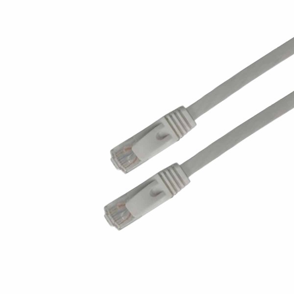 Flat CAT6A UTP RJ45 Cable AWG32 LSZH White Lg 0.50m