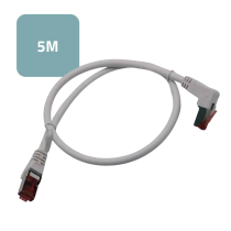 Cable RJ45 CAT6A S/FTP Angled AWG27 LSZH White - 5m