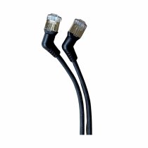 RJ45 CAT6A FTP Angled Cable TPE AWG32 Black Lg 10m