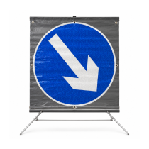 Road Sign Keep Left/Right - Roll up incl. tripod