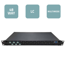 Sliding 19” Patch Panel 1U – 24 LC/UPC Duplex Multimode with 6 LC Duplex Cross-Connects