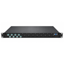 Sliding 19” Patch Panel 1U – 24 LCU DX Multimode with 12 LCU DX Inserts