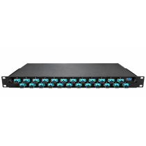 Sliding Patch Panel 19” 1U – 24 SC/UPC SX Single-mode with 12 SC/APC SX Transits