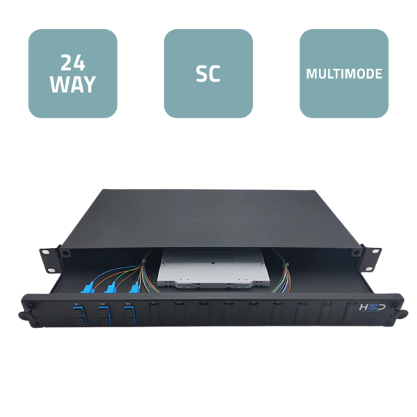 Sliding 19” Patch Panel 1U – 12 SC/UPC Duplex G.657A2