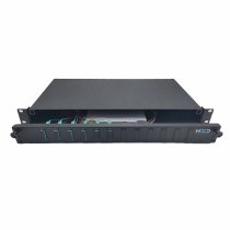 Sliding 19″ drawer 1U 12 SC Duplex OM3 equipped with 6 SC Duplex 12 pigtails