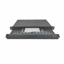 Sliding 19″ Drawer 1U 12 SC Duplex OM4 equipped with 12 SC Duplex trays 24 pigtails